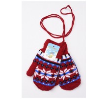 Перчатки детские бордовые на 4-5 лет 149766L