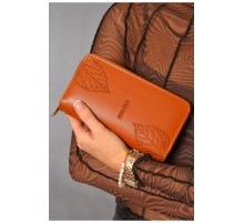 Кошелек женский из экокожи коричневого цвета 193623L