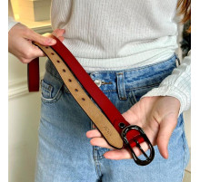 Шкіряний червоний ремінь