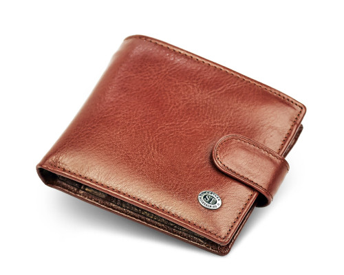 Чоловічий портмоне з натуральної шкіри ST Leather B104 Коричневий