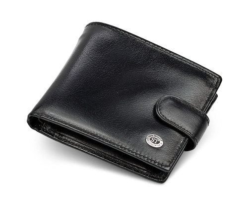Чоловіче портмоне з натуральної шкіри ST Leather В104 Чорний