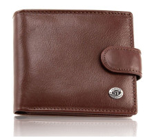 Стильне шкіряне чоловіче портмоне ST Leather В103 Коричневий