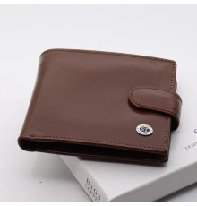 Коричневе чоловіче портмоне з натуральної шкіри з фіксацією ST Leather ST103