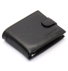 Чорне шкіряне чоловіче портмоне із затискачем для грошей Marco Coverna MC-2006H-1