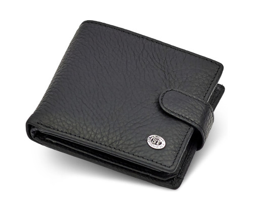 Чоловіче портмоне з натуральної шкіри ST Leather ST153 чорний