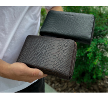 Клатч на две молнии с фактурной натуральной кожи MC-086-5902С