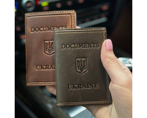 Шкіряна обкладинка для ID-паспорта та водійських прав 2186-1B