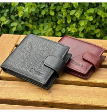 Чоловічий гаманець натуральний гаманець чорний, коричневий HORTON 208