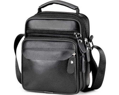Чоловіча шкіряна барсетка через плече 17х21х9, месенджер з ручкою Bexhill Bx-54551 чорная