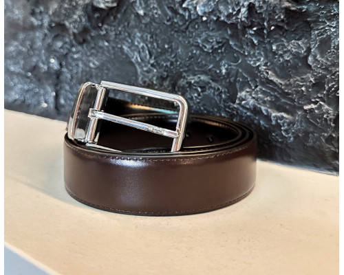 Мужской двухсторонний кожаный ремень 1845