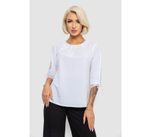 Блуза однотонная, цвет белый, 230R620