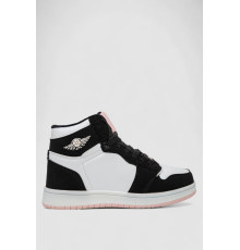 Кросівки жіночі зимові на хутрі, колір біло-чорний, 248RHB470-3