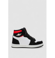 Кросівки жіночі зимові на хутрі, колір біло-чорний, 248RHB470