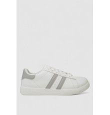 Кросівки жіночі шкіра, колір біло-сірий, 248RL2420-4