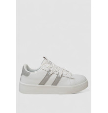 Кросівки жіночі шкіра, колір біло-сірий, 248RJH900-10