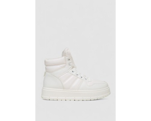 Кросівки жіночі зимові на хутрі, колір білий, 248RMB03