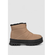 Дутики женские зимние на меху, цвет бежево-черный, 248RCX1740