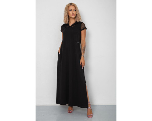 Сукня з капюшоном, колір чорний, 102R5261