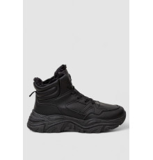 Кросівки жіночі зимові на хутрі, колір чорний, 248RDM10