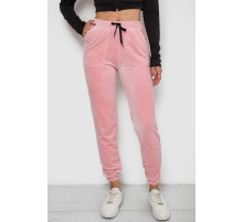 Штани жіночі велюрові, колір рожевий, 238R58168