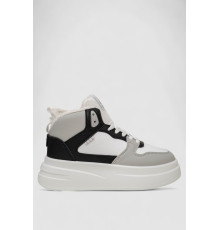 Кросівки жіночі зимові на хутрі, колір біло-сірий, 248RLM50-8