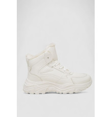 Кросівки жіночі зимові на хутрі, колір білий, 248RDM06