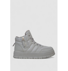 Кросівки жіночі зимові на хутрі, колір сірий, 248RMB06