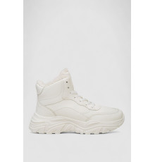 Кросівки жіночі зимові на хутрі, колір білий, 248RDM08