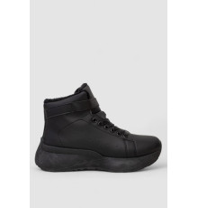 Черевики зимові жіночі на хутрі, колір чорний, 248RXM26