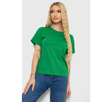 Футболка жіноча однотонна, колір зелений, 238R111