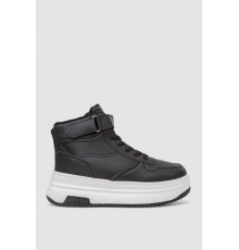 Кроссовки женские зимние на меху, цвет черно-белый, 248RAM04