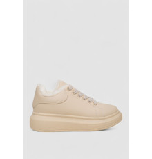 Кроссовки женские зимние на меху, цвет бежевый, 248RA2256