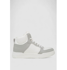 Кросівки жіночі зимові на хутрі, колір біло-сірий, 248RAD300