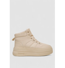 Кроссовки женские зимние на меху, цвет бежевый, 248RAM014