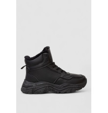 Кросівки жіночі зимові на хутрі, колір чорний, 248RDM11