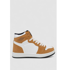 Кросівки жіночі зимові на хутрі, колір біло-жовтий, 248RHB470