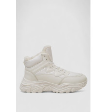 Кросівки жіночі зимові на хутрі, колір білий, 248RDM01