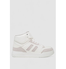 Кросівки жіночі зимові на хутрі, колір біло-сірий, 248RAD500