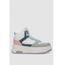 Кросівки жіночі зимові на хутрі, колір біло-рожевий, 248RAM09