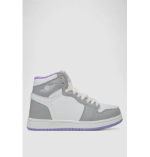 Кросівки жіночі зимові на хутрі, колір біло-бузковий, 248RHB470