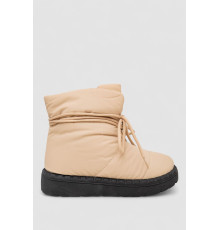 Дутики женские зимние на меху, цвет бежево-черный, 248RFM600