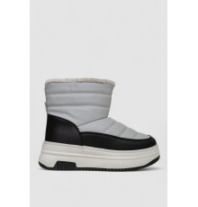 Дутики женские зимние на меху, цвет черно-серый, 248RAM018