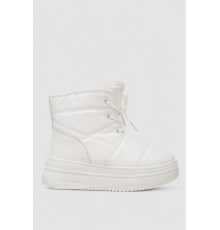 Ботинки зимние женские на меху, цвет белый, 248RAM017