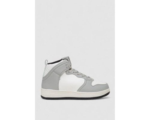 Кроссовки мужские зимние на меху, цвет бело-серый, 248RCX698