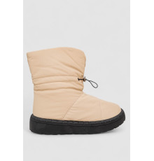 Дутики женские зимние на меху, цвет бежево-черный, 248RFM200