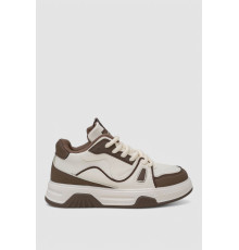 Кроссовки мужские демисезонные, цвет бело-коричневый, 243RHK90