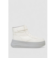 Кроссовки женские зимние на меху, цвет бело-серый, 248RAM04