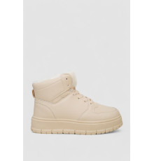 Кросівки жіночі зимові на хутрі, колір бежевий, 248RMB12