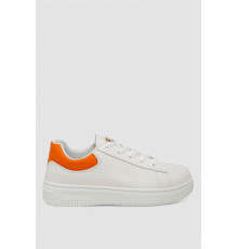 Кеды женские, цвет бело-оранжевый, 248R115