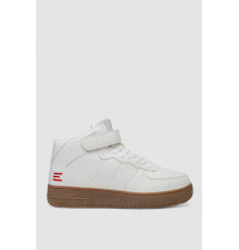 Кроссовки мужские зимние на меху, цвет бело-коричневый, 248RCX630